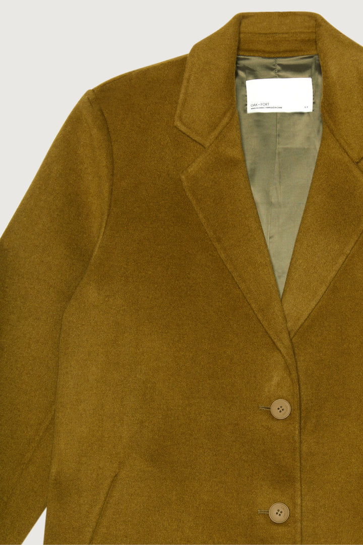 CLASSIC FIT WOOL BLEND COAT in Kelp — alternate angle