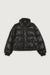 Vegan leather puffer in black — main image