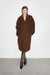 Wool blend coat in fudge — main image