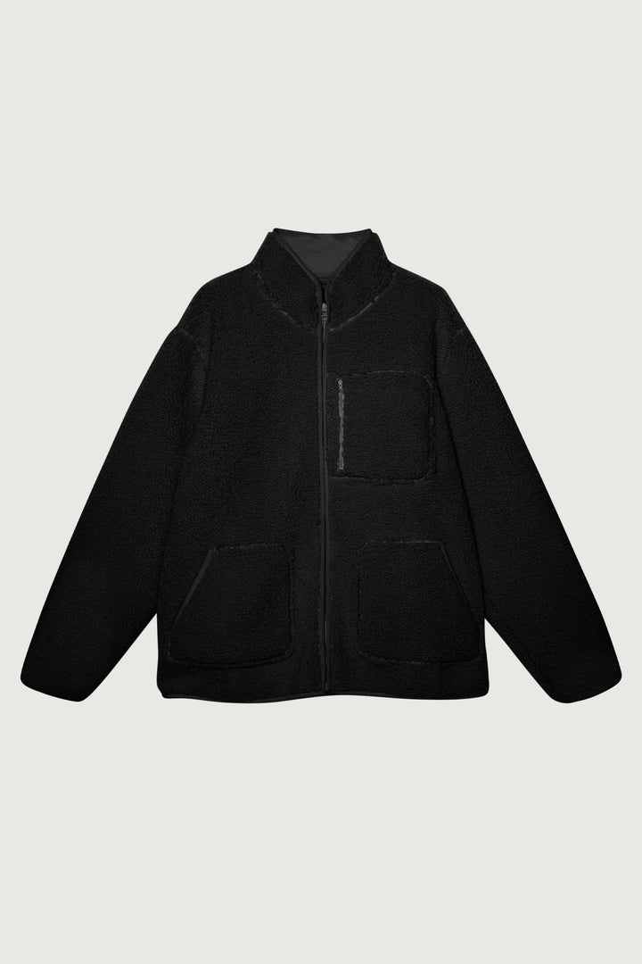 SHERPA ZIP UP JACKET in Black — alternate angle