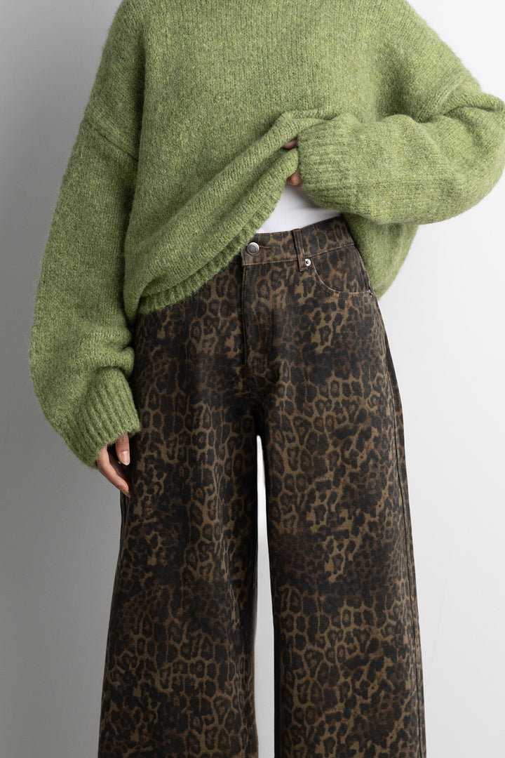 LEOPARD PRINT JEAN in Dark Leopard — alternate angle