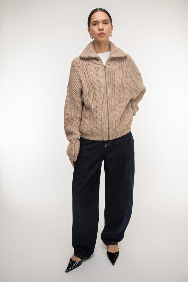 DARK WASH BARREL JEANS in Blue — alternate angle