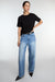 30" length light wash curved leg jean in light wash — main image