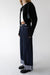 Dark blue high-rise cuffed jean in dark blue — main image