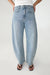High rise vintage wash barrel jean in vintage wash — main image