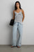 Low rise straight leg jean in bleached light wash — main image