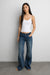 Relaxed wide leg jean in dark blue — main image