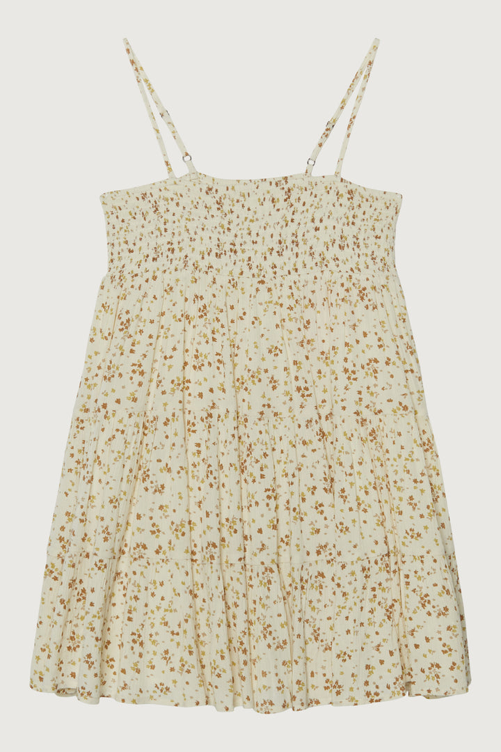 FLORAL TIERED MINI DRESS in Hushed Violet — alternate angle