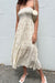 Tube floral midi dress in hushed violet — main image