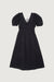Eyelet midi dress in black — main image