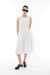 Open back midi dress in white — main image