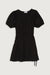 Cinch waist mini dress in black — main image