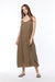 Tiered tank dress in brown — main image