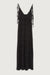 Polka dot midi dress in black — main image