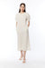 Crinkled midi dress in cream — main image
