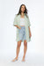 Short sleeve shirt dress in mint — main image