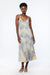 Tie dye midi dress in beige — main image
