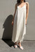 Thin strap midi dress in cream — main image
