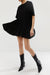 Tiered t-shirt dress in black — main image