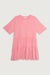 Tiered t-shirt dress in pink — main image