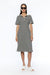 Striped polo dress in black stripe — main image
