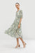 Floral midi dress in cream — main image