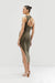 Open back midi dress in taupe — main image