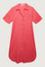 100% linen shirt dress in hot pink — main image