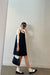 Cotton nylon blend mini dress in black — main image