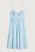 Midi crinkle viole dress in light sky — main image