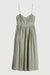 Midi crinkle viole dress in seagrass — main image