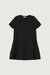 Knit tiered mini dress in black — main image