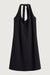 Halter mini dress in black — main image