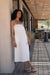 100% linen tent dress in cream — main image