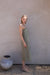 100% linen tent dress in dark aloe — main image