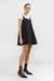 Relaxed fit mini dress in black — main image