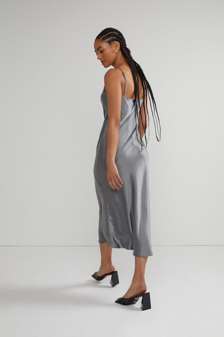 MIDI SLIP DRESS in Sedona Sage — alternate angle