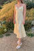 Button up midi dress in vanilla custard — main image