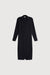 Crinkled shirt dress in black — main image