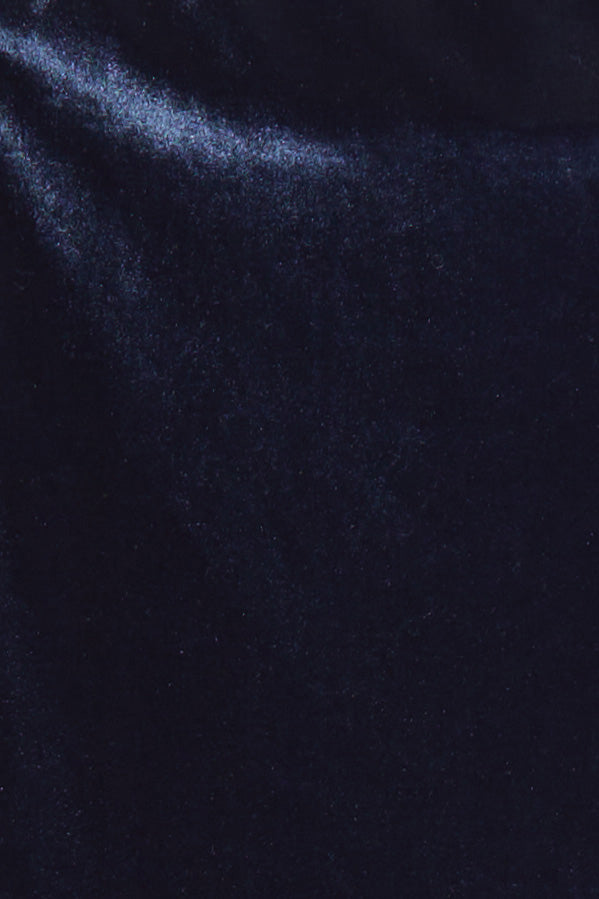 VELVET TUBE MIDI DRESS in Navy Blazer — alternate angle