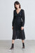 Shirt chiffon midi dress in black — main image