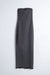 Denim tube midi dress in black — main image