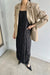 Crinkled midi dress in black — main image