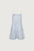 Linen blend tiered mini dress in arctic ice — main image