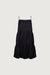 Linen blend tiered mini dress in black — main image