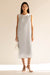 Sleeveless midi dress in arctic ice — main image