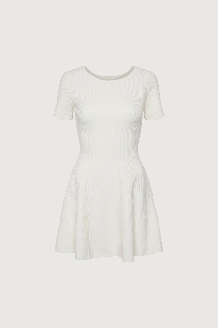 RIBBED SHORT SLEEVE MINI DRESS