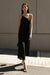 One shoulder midi dress in black — main image