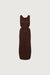 Midi crochet dress with back cutout in rocky road — main image