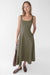 Square neck maxi dress in vetiver — main image